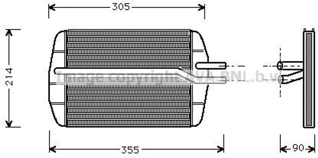 Radiateur de chauffage habitacle pour Fiesta IV et KA - Modèle FD6216