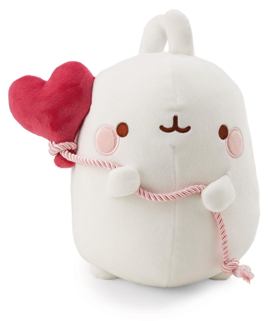 NICI Kuscheltier MOLANG mit Herzballon 12cm weiß - Produktbild 