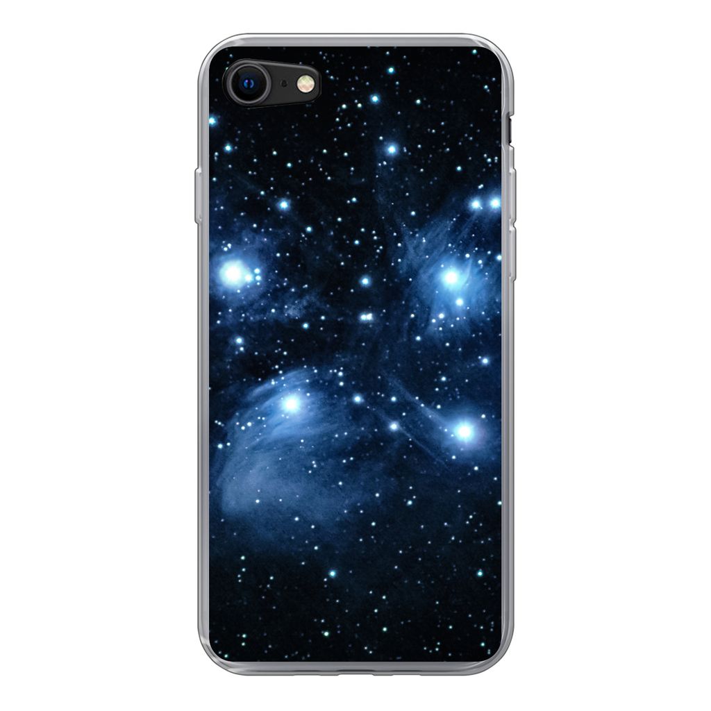 MuchoWow Handyhülle Schutzhülle Hülle für iPhone SE 2020 Universum - Planeten - Sterne - Jungen - Mädchen - Kinder Silikon Softcase Handy H...
