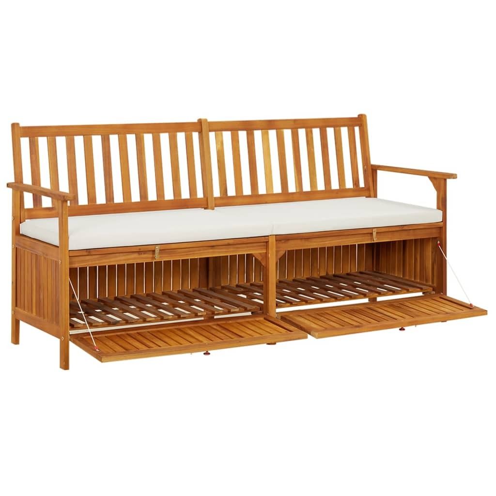 vidaXL Lavica s vankúšom 170 cm Masívne drevo Akácia Obrázok produktu 