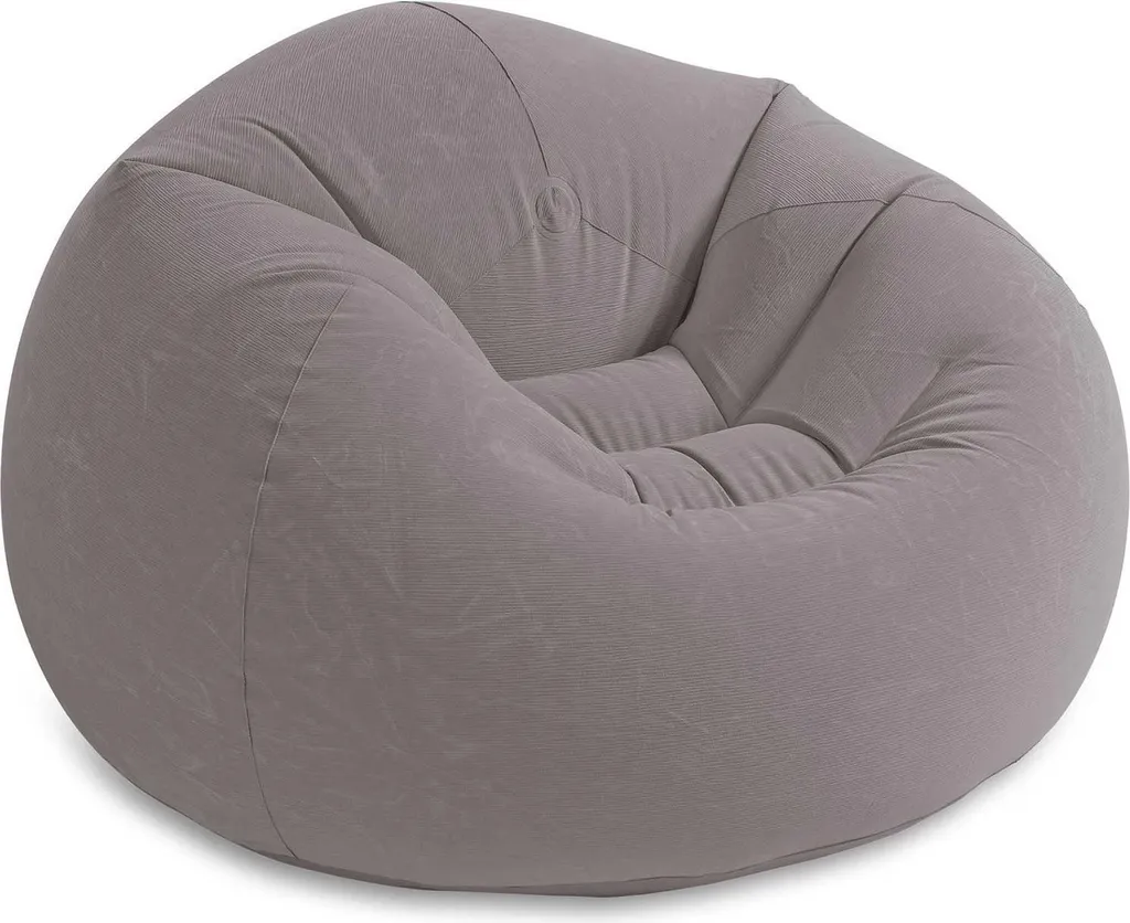 Chaise gonflable INTEX 68579 - Pouf Beanless Bag Gris 107x104x69 cm