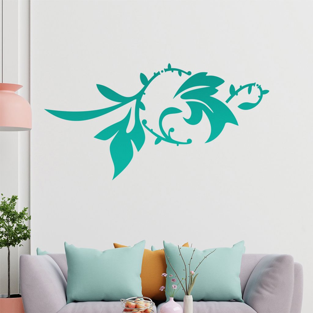 Blätter - Ranken Wandtattoo in 6 Größen - Wandaufkleber Wall Sticker - Dekoration, Küche, Wohnzimmer, Schlafzimmer, Badezimmer