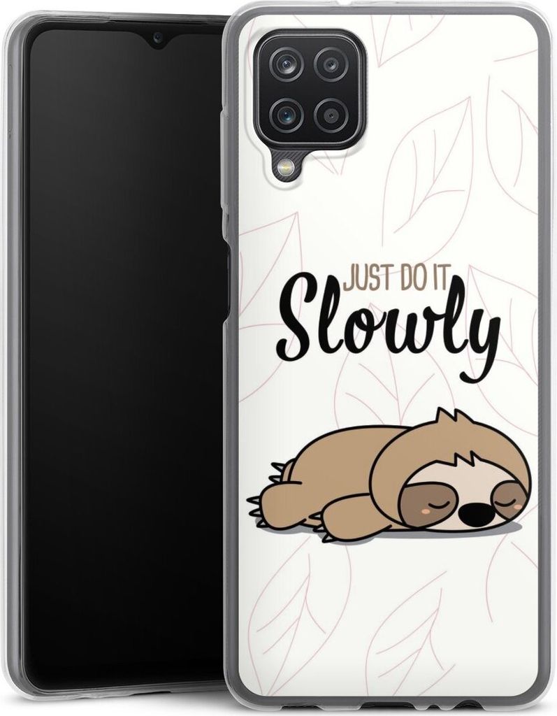 DeinDesign Slim Hülle für Samsung Galaxy A12 Silikon Case Ultra Dünn Handyhülle Faultier Tiere lazy sunday