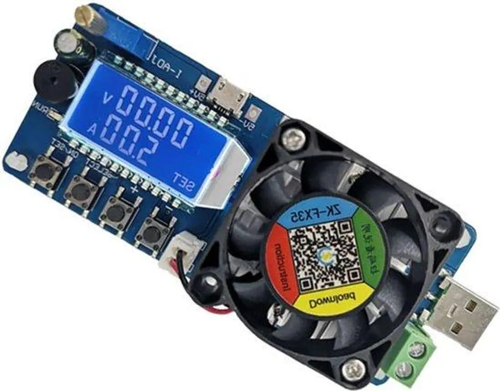 Testeur de charge électronique FX35 5A 35W avec écran LCD clair