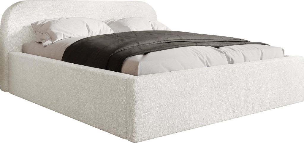 MIRJAN24 Polsterbett Deisin, Doppelbett mit Bettkasten, Ehebett, Kopfteil, Leistenlattenrost aus Laubholz (Farbe: Abriamo 04, Größe: 180x200 cm)