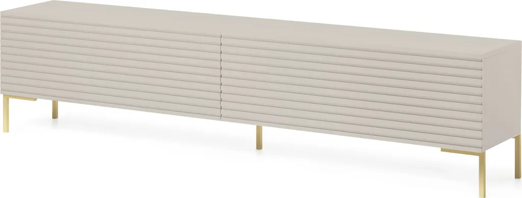 Meuble TV Salon 175 cm LAMMELO - Solution de Rangement Beige Design