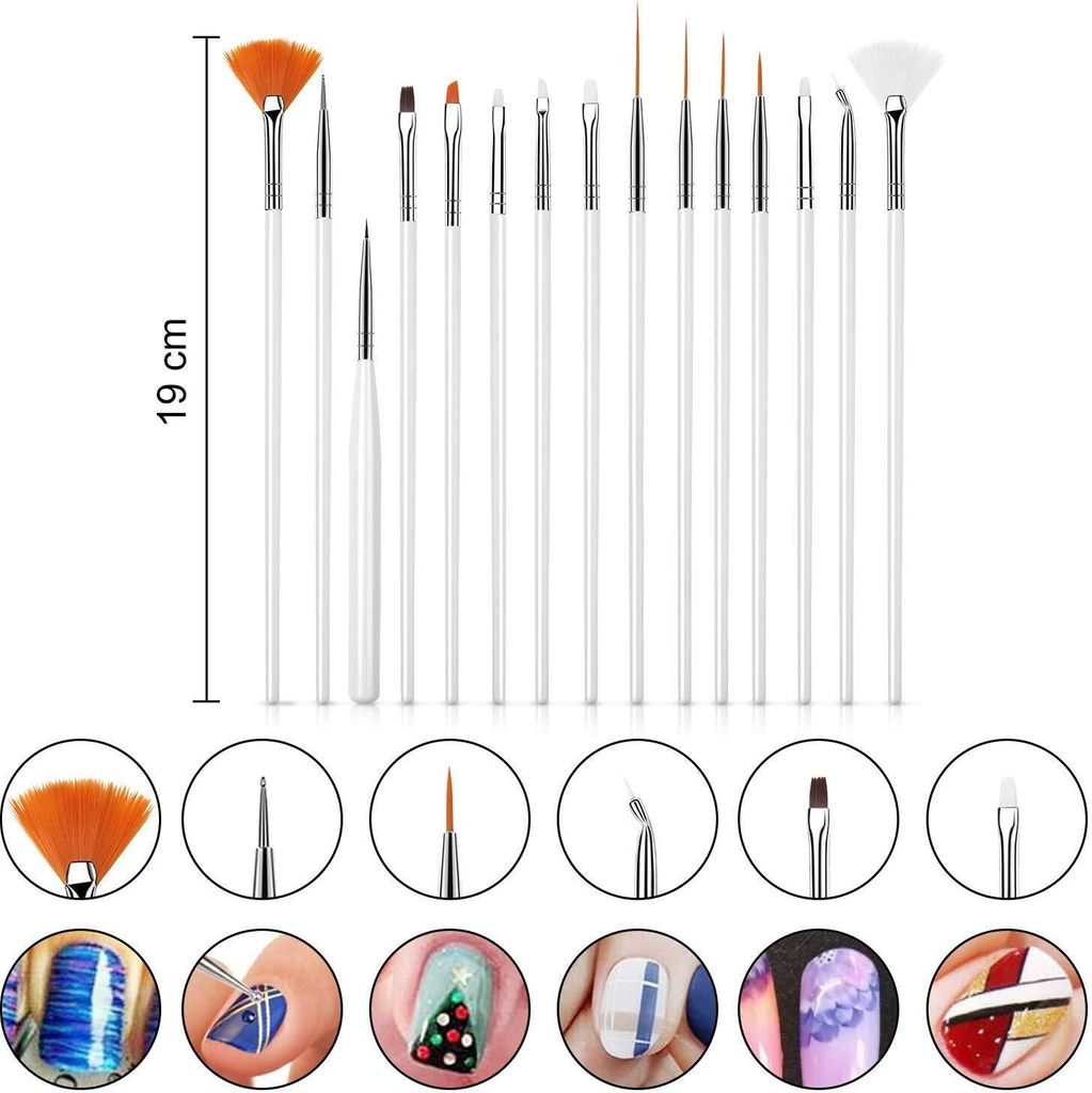 3-teiliges Acryl Nagelpinsel Set Für Puder & Gel – Professionelle Nail Art Pinsel Für Anfänger Und Profis