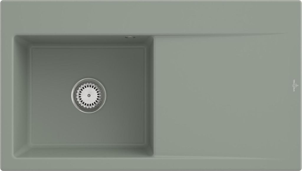 Villeroy & Boch 335201R8 Siluet 50 S Keramikspüle Unterbau Unterschrankbreite ab 60 cm Weiß Keramik mit Handbetätigung - inkl.