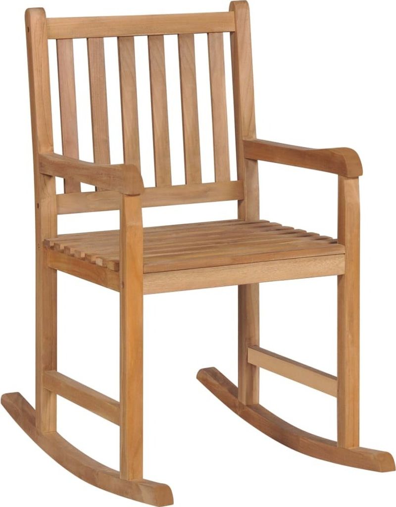 The Living Store Schaukelstuhl Massivholz Teak