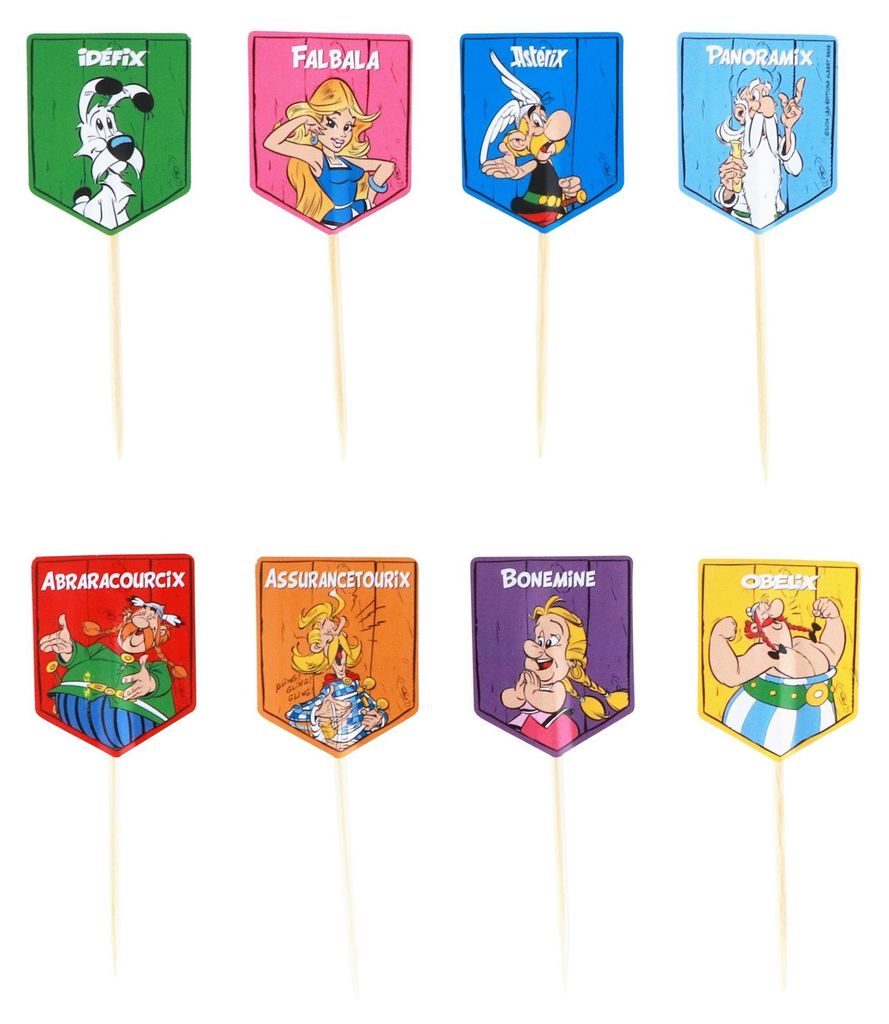 Asterix Dekorationsspieße mit detailreichen Figuren für Produktbild 