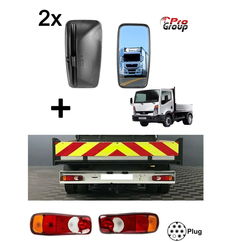 Spiegel Rückspiegel 36x18 + Rückleuchten Heckleuchte Für Nissan Cabstar (07-13)