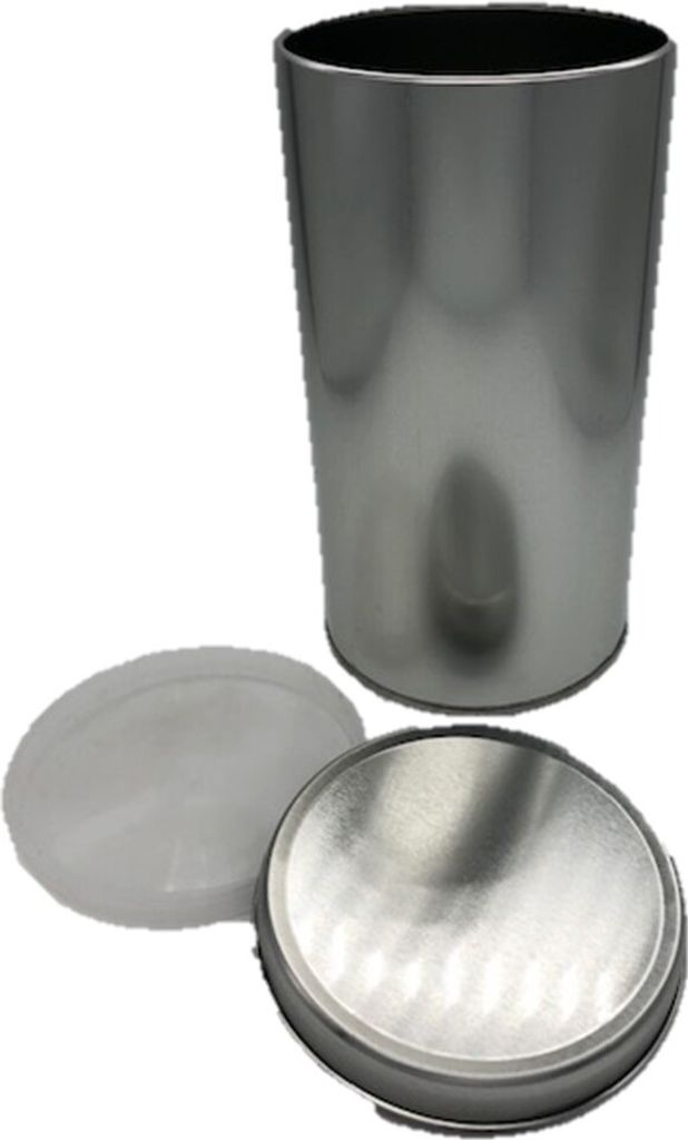 Aufbewahrungsdose - Silber Vorratsdose für Kaffeepads oder Tee plus Innendeckel 18 x 10 cm