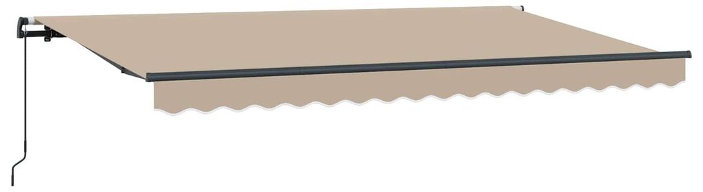 Einziehbare Markise Beige 400 x 200 cm Stoff