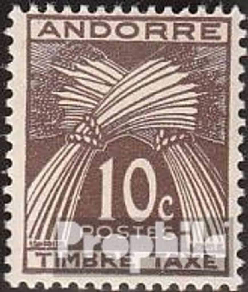 Briefmarken Andorra - Französische Post 1946 Mi P32 postfrisch Portomarken
