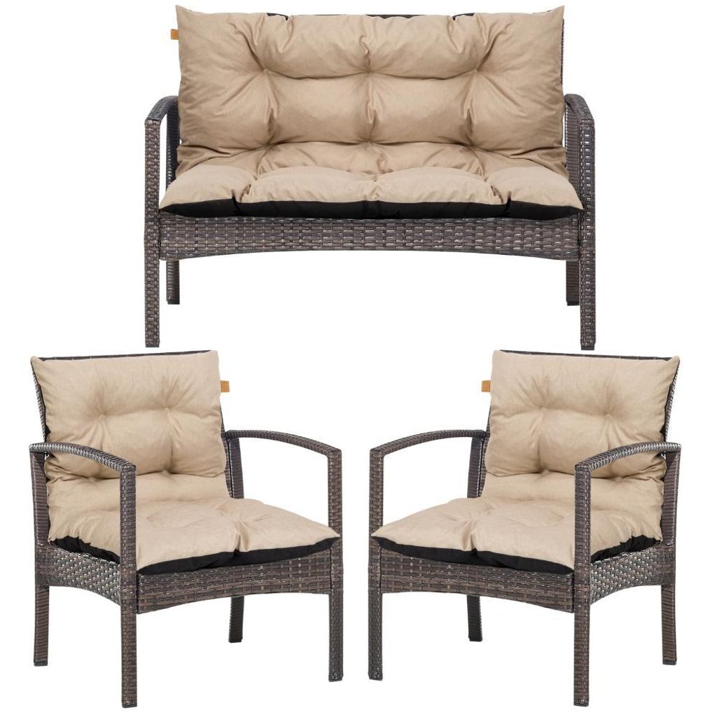 Set di 3 cuscini per sedie e panche in stile lounge, Immagine del prodotto 