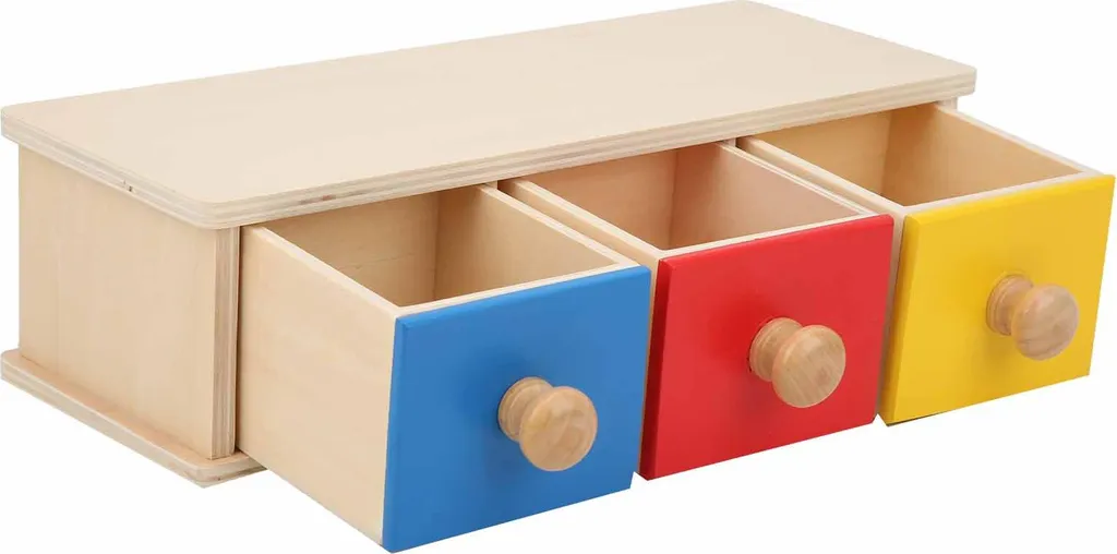Baby Imbucare Box #3 - Jouet Montessori en bois avec bille pour bébés