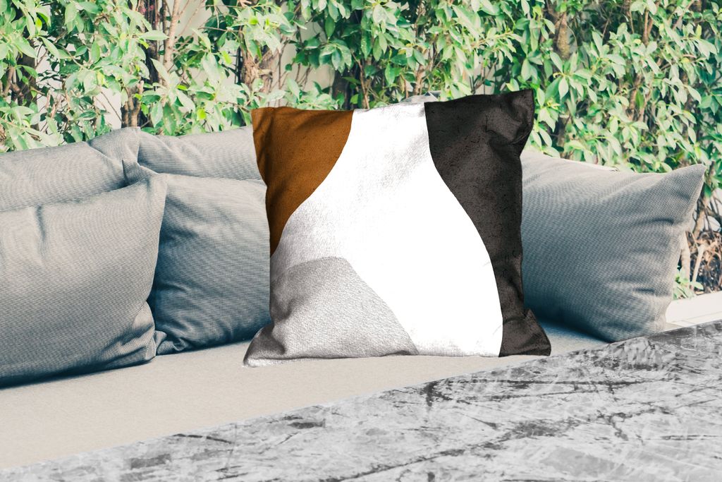 MuchoWow Outdoor Kissen - Minimalismus - Gestaltung - Formulare - 60x60 cm - Wetterfest - Lounge Kissen - Dekoration - Schlaf Kissen