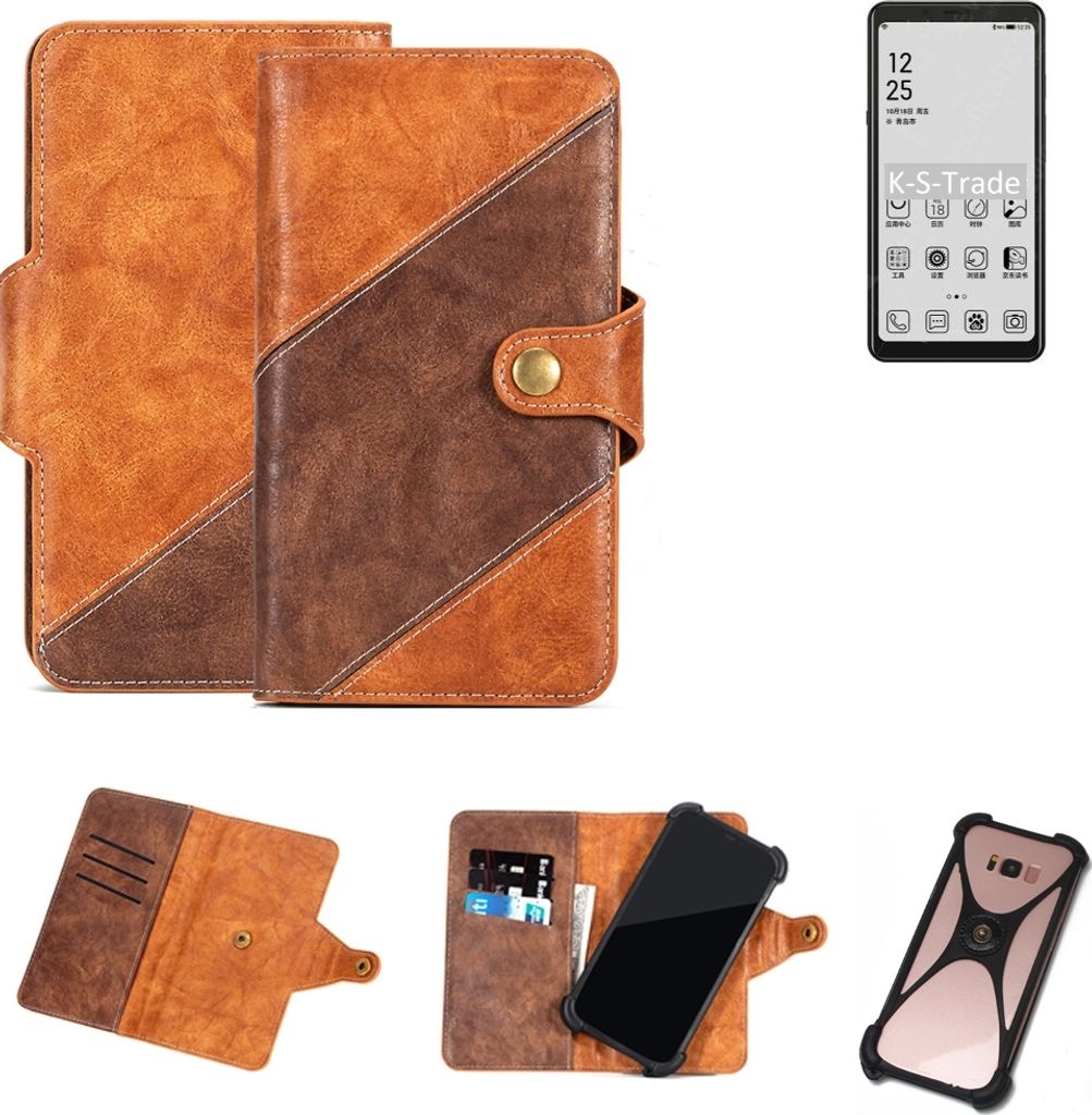 K-S-Trade Handyhülle Schutzhülle Bookstyle Case Wallet-Case kompatibel mit HiSense A5 Cover Klapphülle Kantenschutz Smartphone dunkelbraun braun 1x