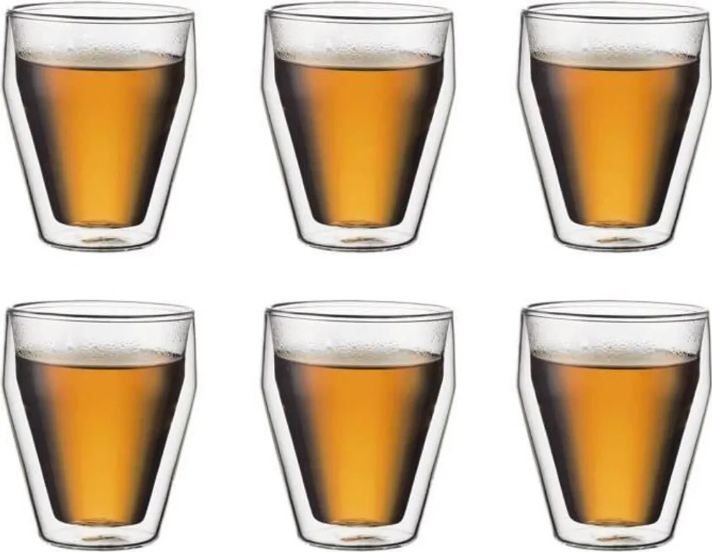 Bicchieri Termici Bodum Titlis Doppia Parete 250ml Vetro Borosilicato