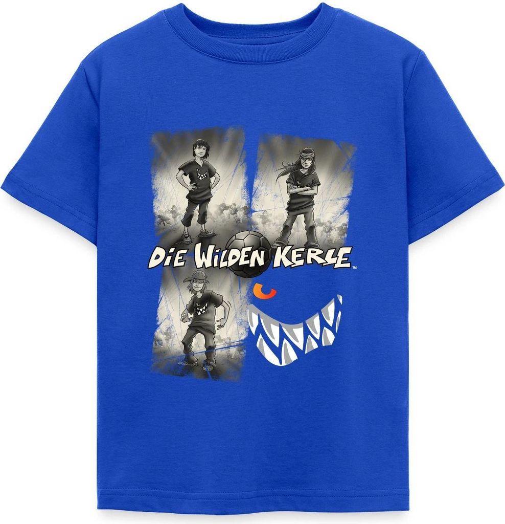Spreadshirt Die Wilden Kerle Quartett Vintage Kinder T-Shirt, 98/104 (3-4 Jahre), Royalblau