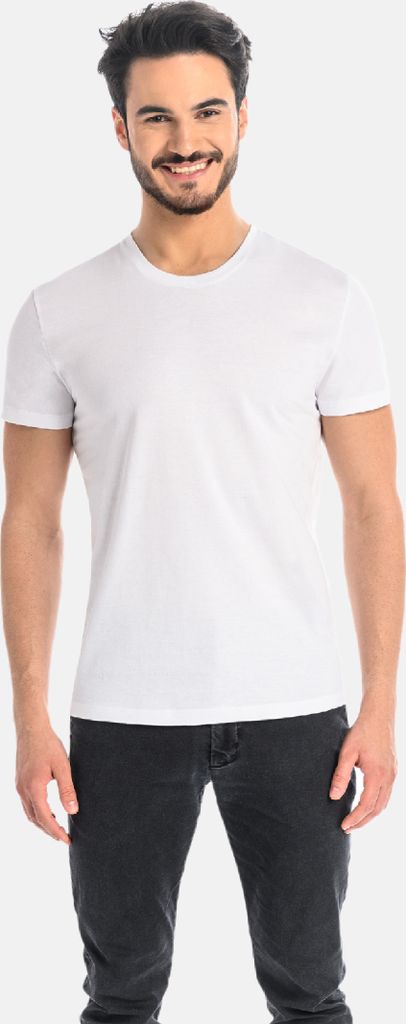 Teyli Klassisches Herren-T-Shirt aus Baumwolle Luca Male 1502 weiß 3XL