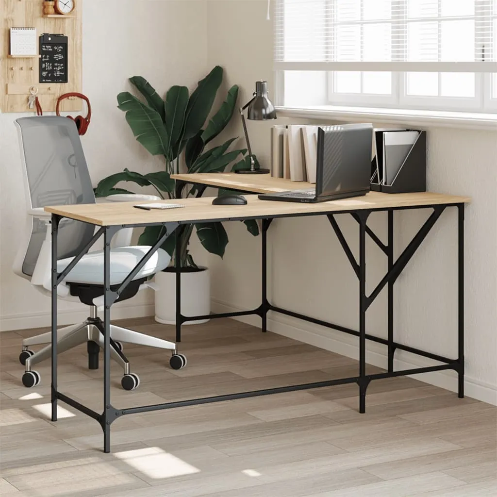 Scrivania Angolare Hommie 149x149 Legno Sonoma - Arredo Ufficio Chic