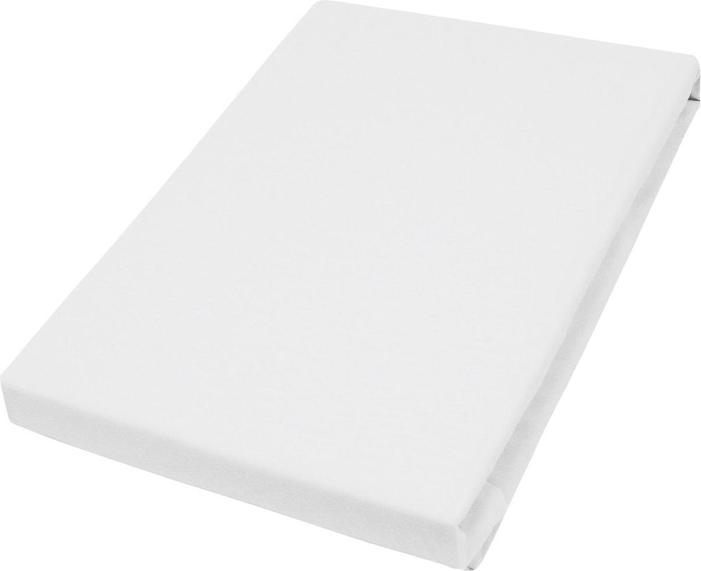 Vario Jersey-Spannbetttuch weiß, 190 x 200 cm Produktbild 