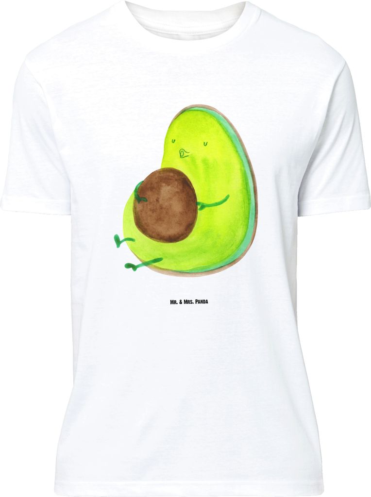 Mr. & Mrs. Panda Größe M T-Shirt Avocado Pfeifen - Weiß - Geschenk, Schwanger, Diät, mit Spruch, Abnehmen, Herren, Shirt, Ernährung, Tshirt