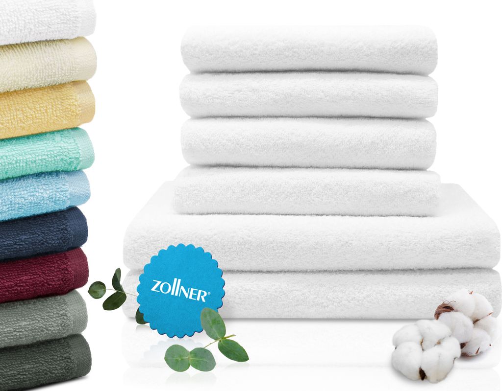 6-tlg. Handtuchset - 4 Handtücher, 2 Duschtücher, 100% Produktbild 