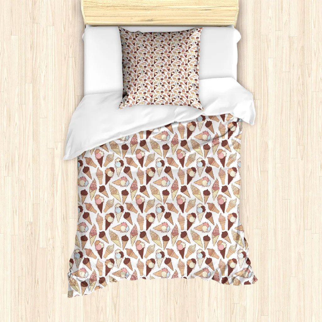 Set Copripiumino ABAKUHAUS EIS 135x200 Antiacaro Singolo con Gelati