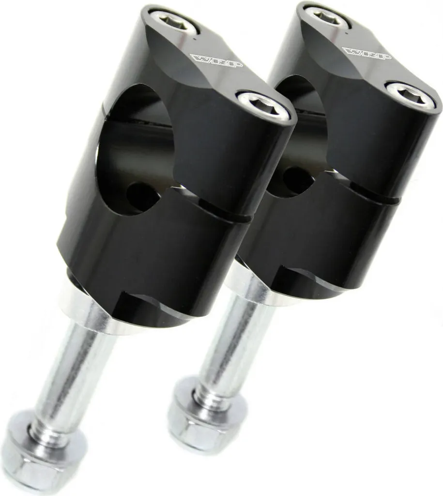 Kit Serrage Guidon Pro Clamps WRP en Aluminium 7075 Noir Robuste