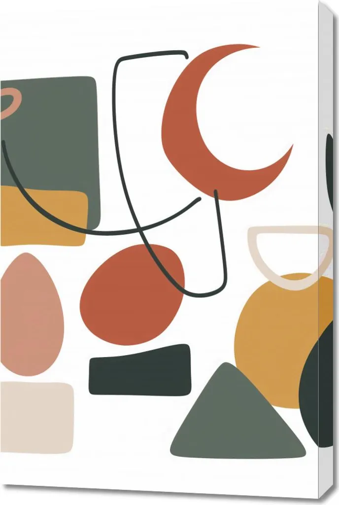 Decorazione Parete 60x90 Forme Liberate: Quadro Astratto Contemporaneo