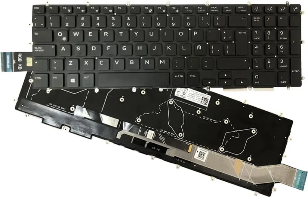 Clavier Espagnol Dell Alienware m15 m17 Rétroéclairé par Zahara