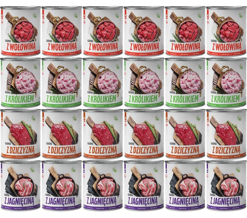TufTuf | Hundefutter Geschmacksmix - Nassfutter Set 24x800g Produktbild 