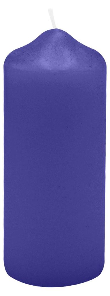 Spitzkopf Stumpen Kerzen Royalblau 12 x Ø 5 cm, 12 Stück