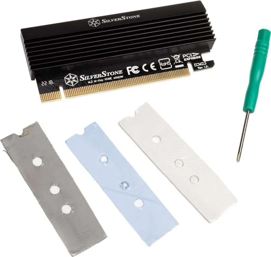 Solution Surchauffe SSD M.2 : Adaptateur Silverstone SST-ECM23 PCIe - 4