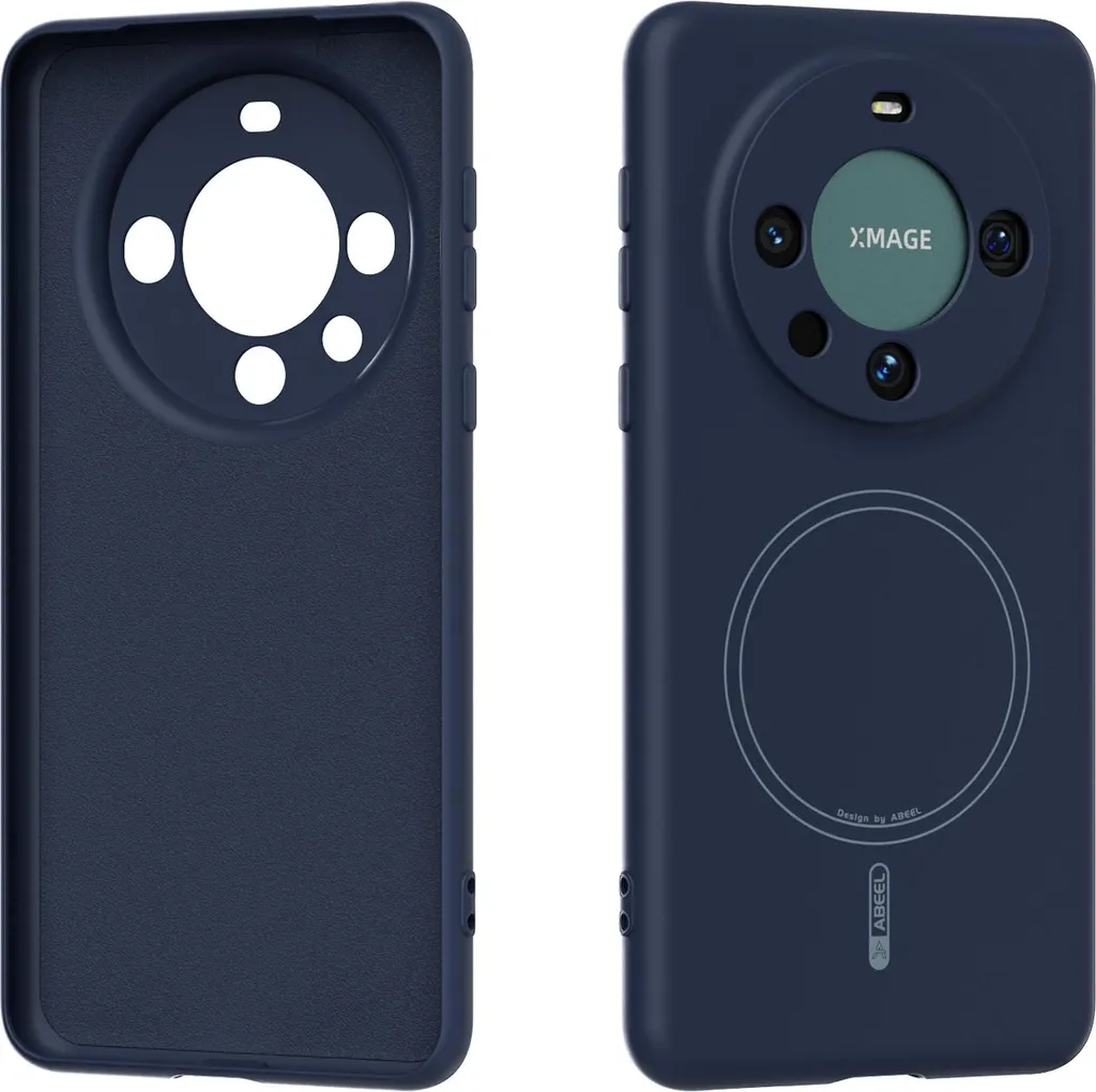 Cover Blu Scuro Huawei Mate 60 Pro Magnetica - Silicone Liquido Soft - 2