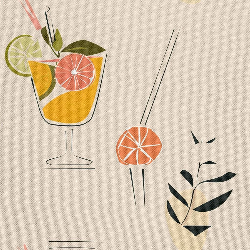 OUTDOOR DEKOSTOFFE OXFORD - Motiv Cocktail | DX8702