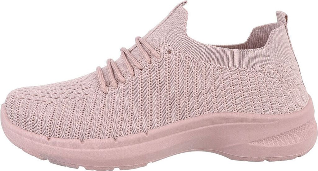 Ital-Design Damen Freizeitschuhe Textiloptik Sneakers Low 85878566 Altrosa Gr. 37