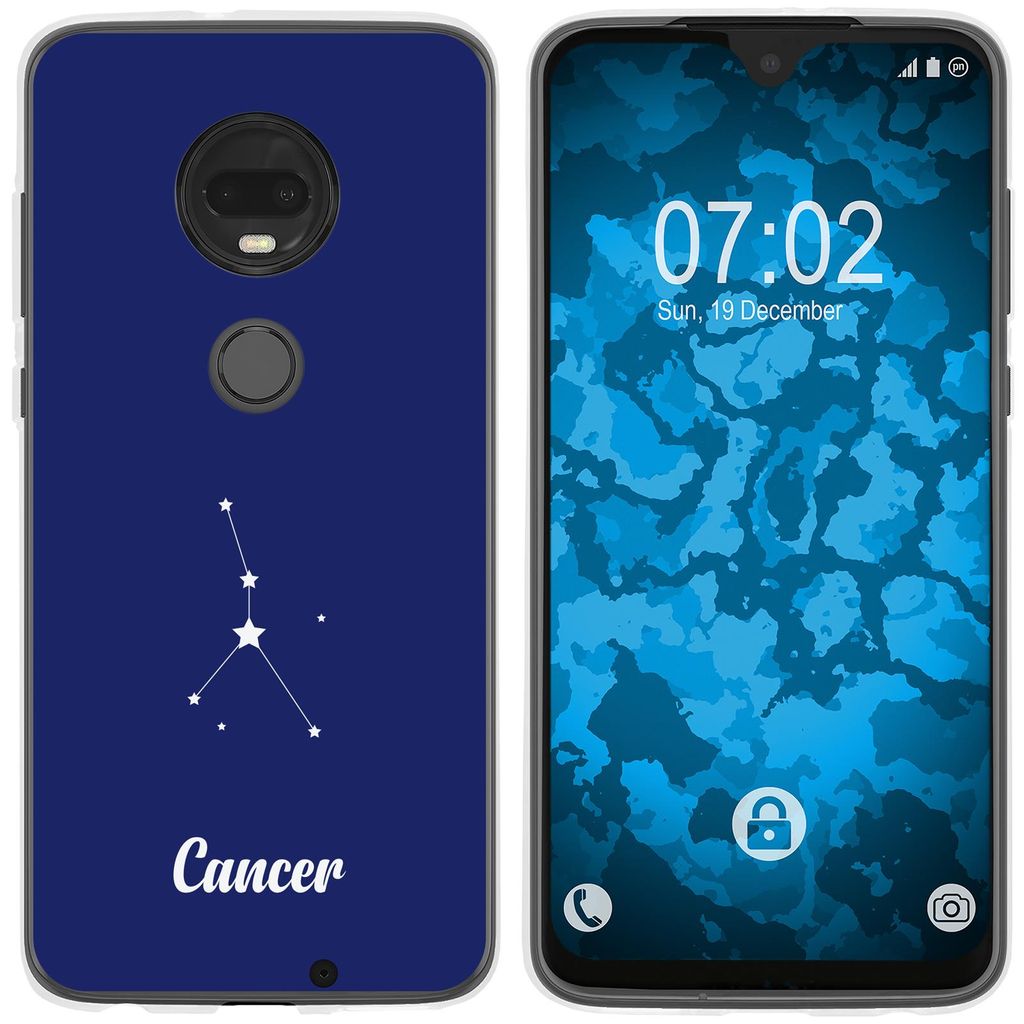PhoneNatic Case kompatibel mit Motorola Moto G7 Plus Silikon-Hülle SternzeichenCancer M3