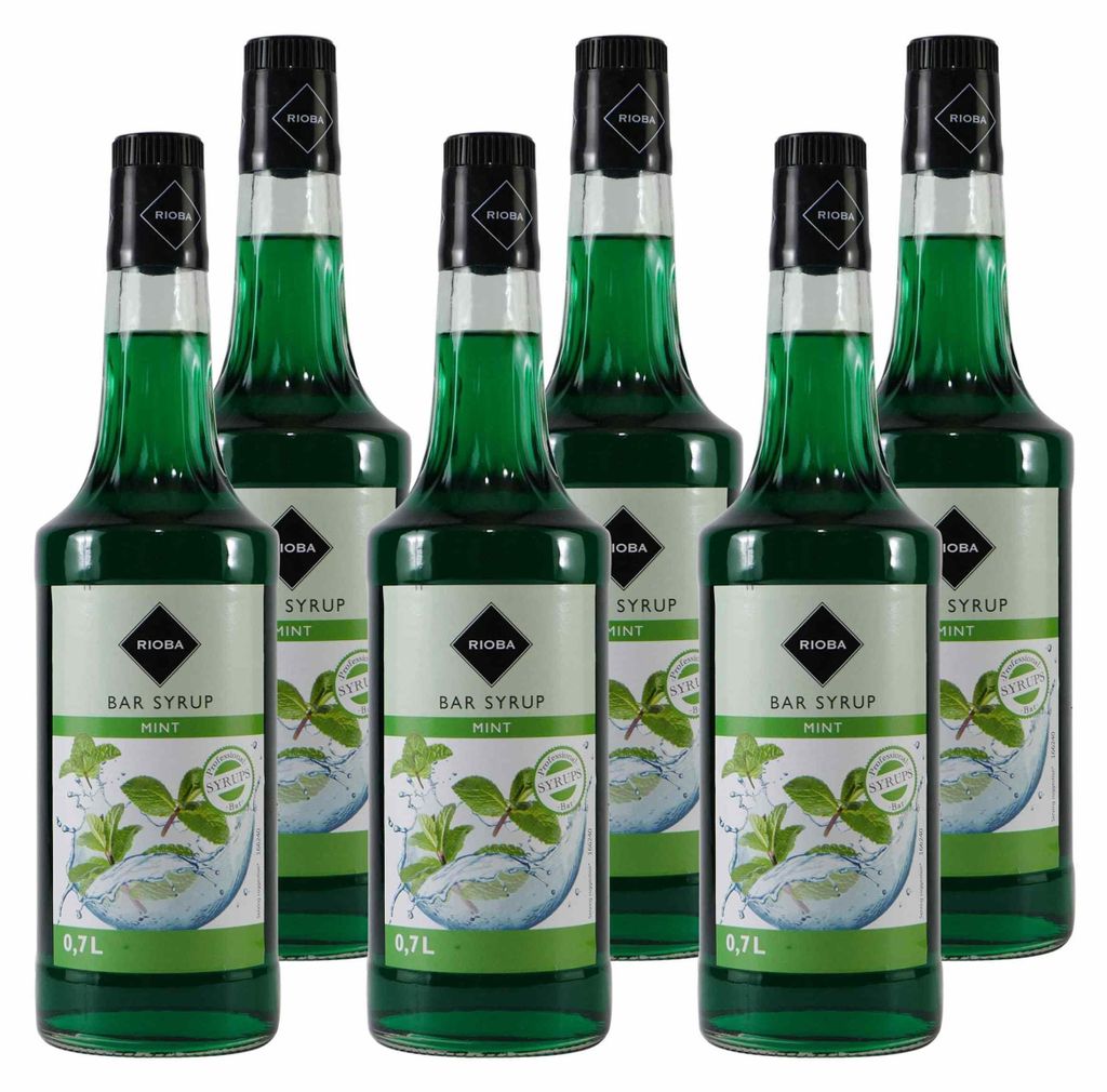 Rioba Mint (Minze) Syrup (6 x 0,7L) Produktbild 