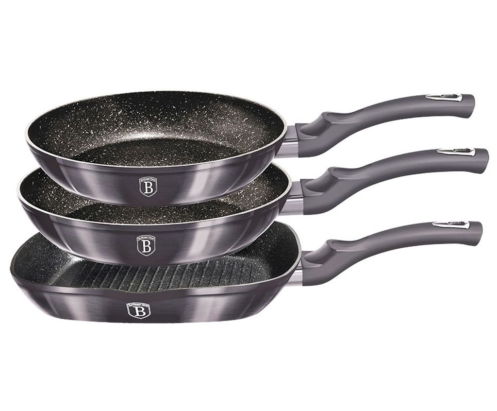 Berlinger Haus Set Di 3 Teglie In Granito Bh-6904 Carbon Immagine del prodotto 