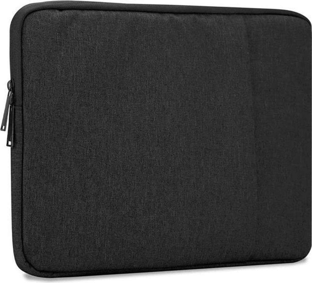 Cadorabo Laptop / Tablet Schutz Tasche 15.6 Zoll in Schwarz Laptoptasche Notebook Computer Stoff Samt-Innenfutter