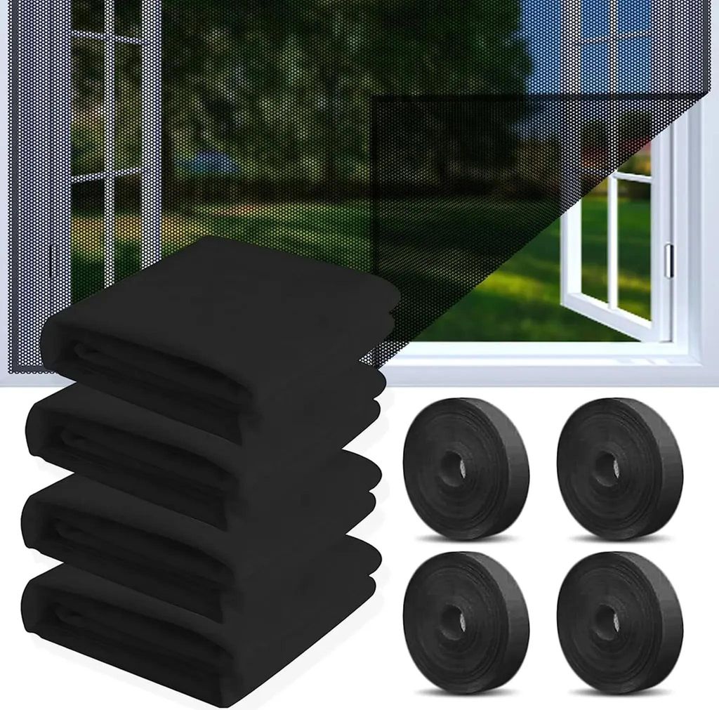 8 Stück Moskitonetze für Fenster, 150 x 200cm Fliegengitter Produktbild 