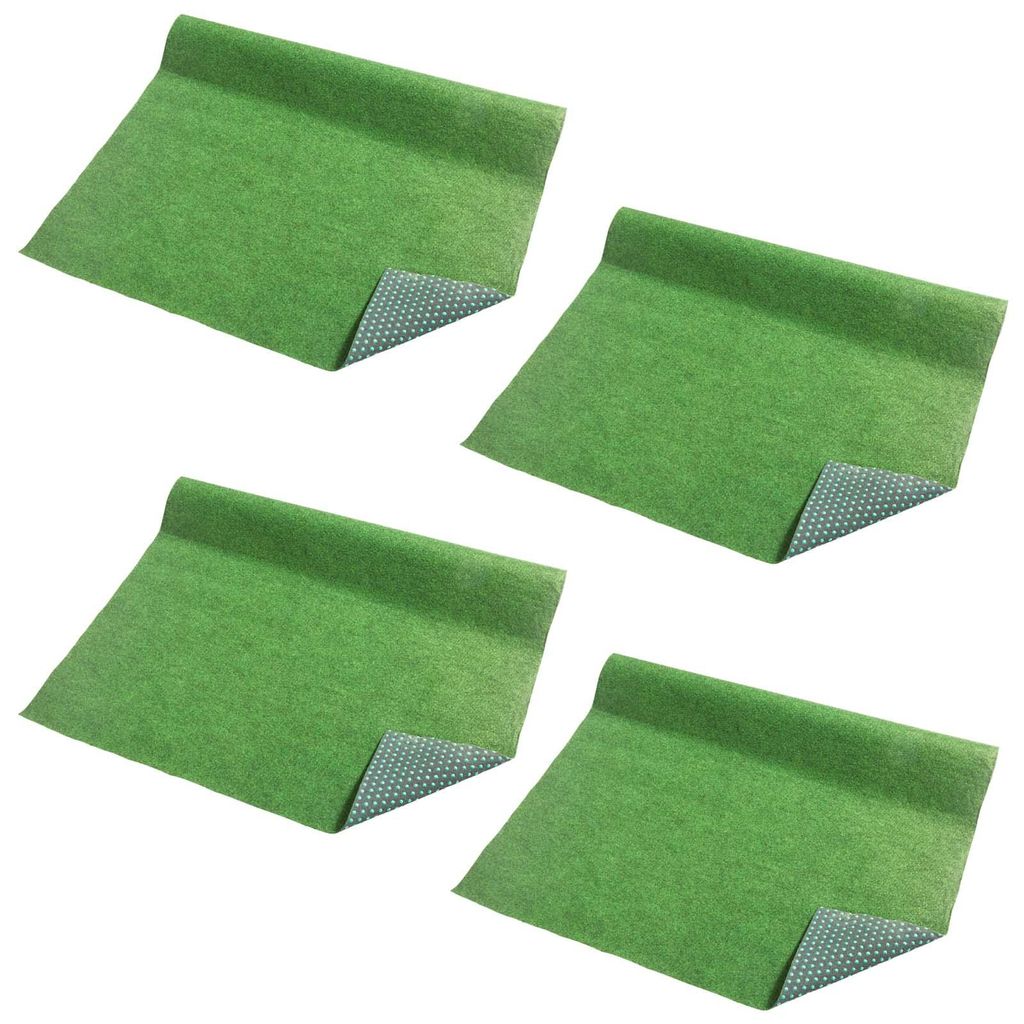4x Rasenteppich mit Noppen 100x200 cm Grün Teppich Produktbild 