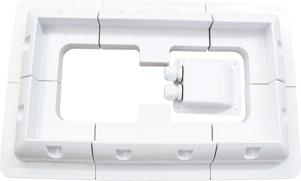 Supporti Pannelli Solari ABS 7 Pezzi Bianco per Camper e Roulotte - Kit Completo - 5