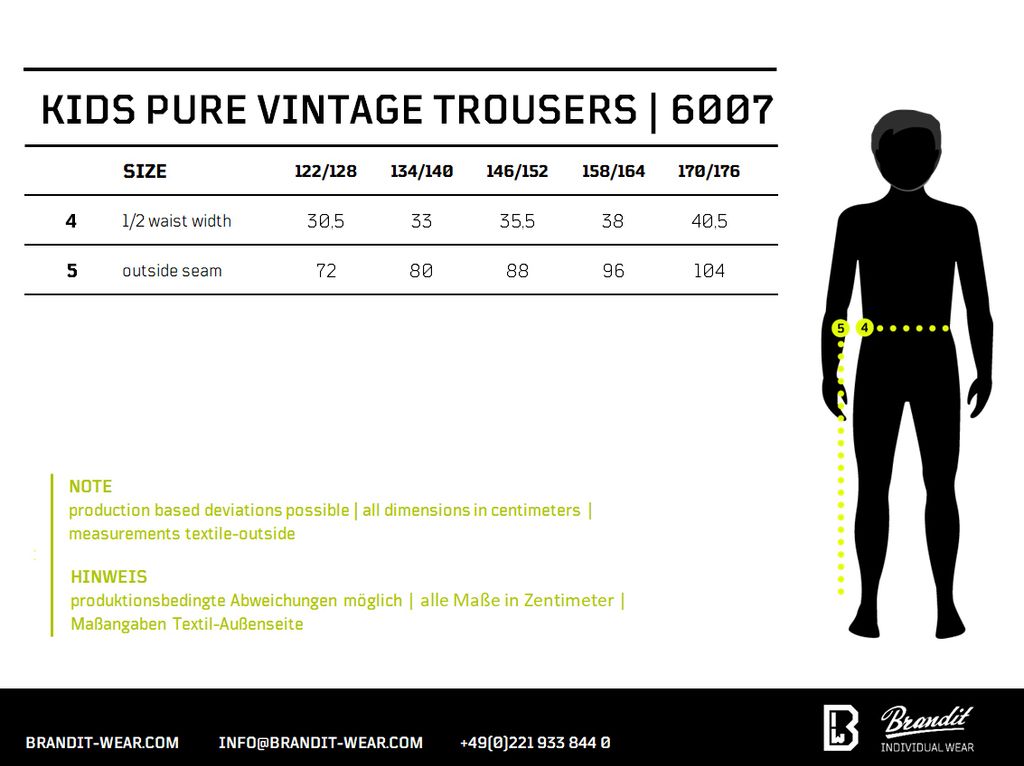 Brandit Pure Hosen Schwarz 158-164 cm Junge Schwarz 158-164 Produktbild 5