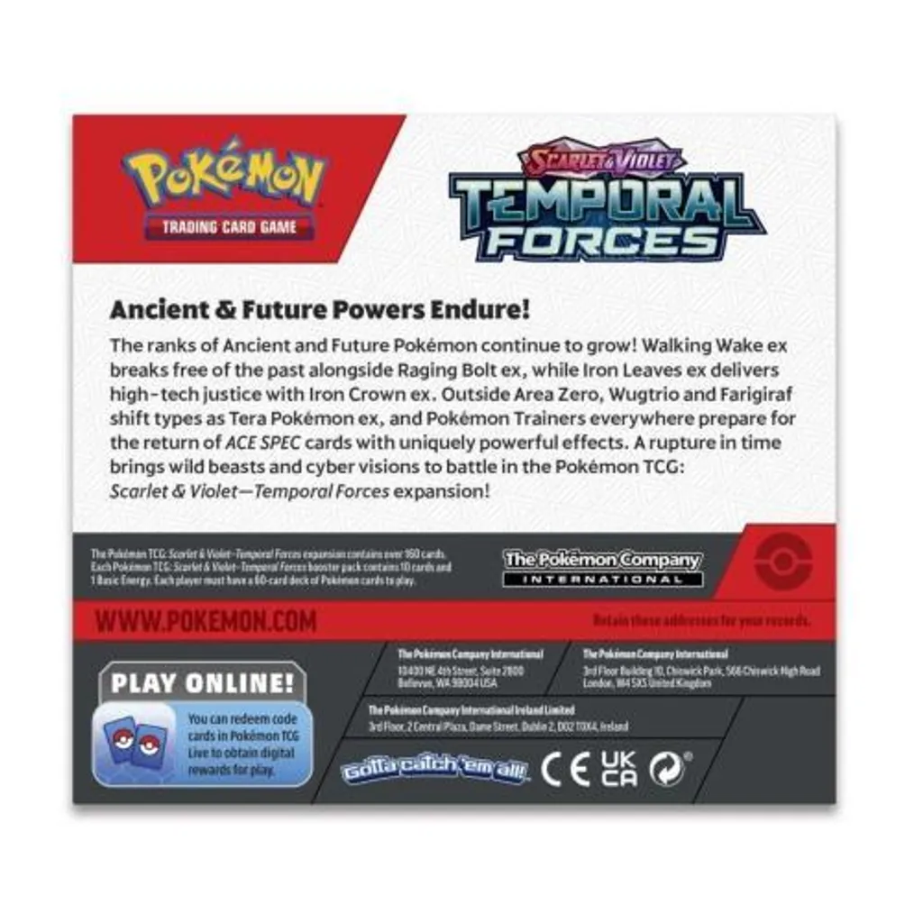 Coffret Pokémon Temporal Forces Écarlate et Violet pour Deck de Jeu - 2
