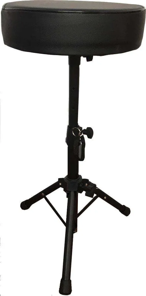 Siège de batterie ergonomique pour musiciens avec trépied stable noir