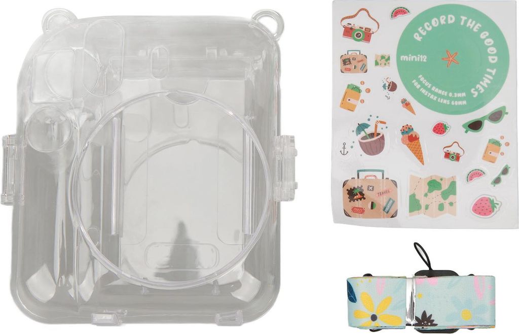 Instant Camera Case Kit Schultergurtaufkleber langlebiger Schutz für Instax Mini 12 Grün